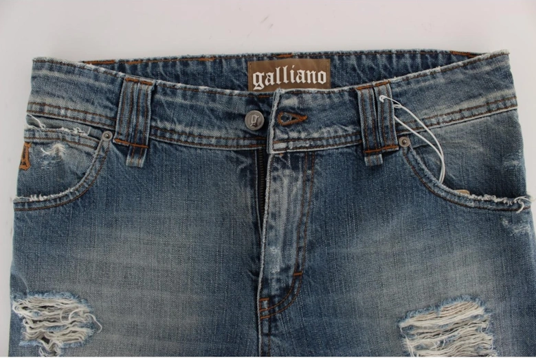 Boyfriend Jeans Ripped Denim Distressed Women - Blue Jeans