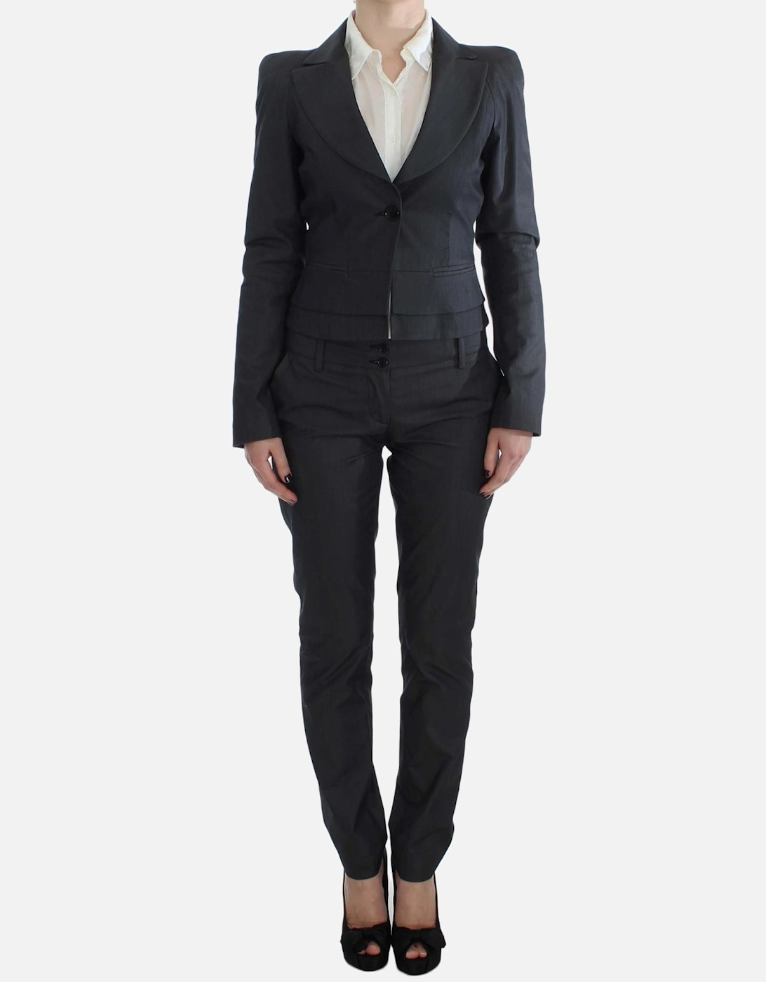 Gray Pant Suit Professional Business Blazer Women Suits, 7 of 6