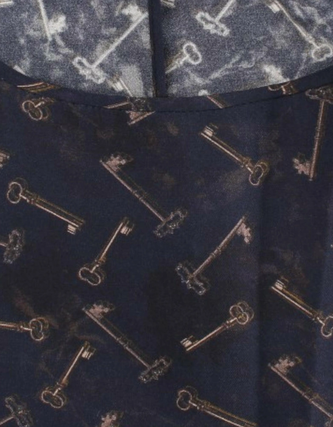 Dolce Gabbana Key Print Silk Blouse Women - Blue T-Shirts