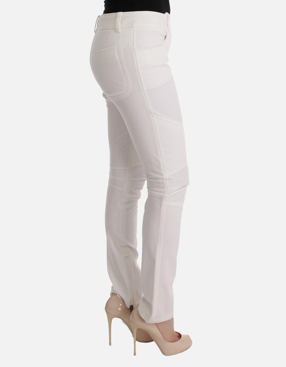 White Panel Trousers Women Jeans