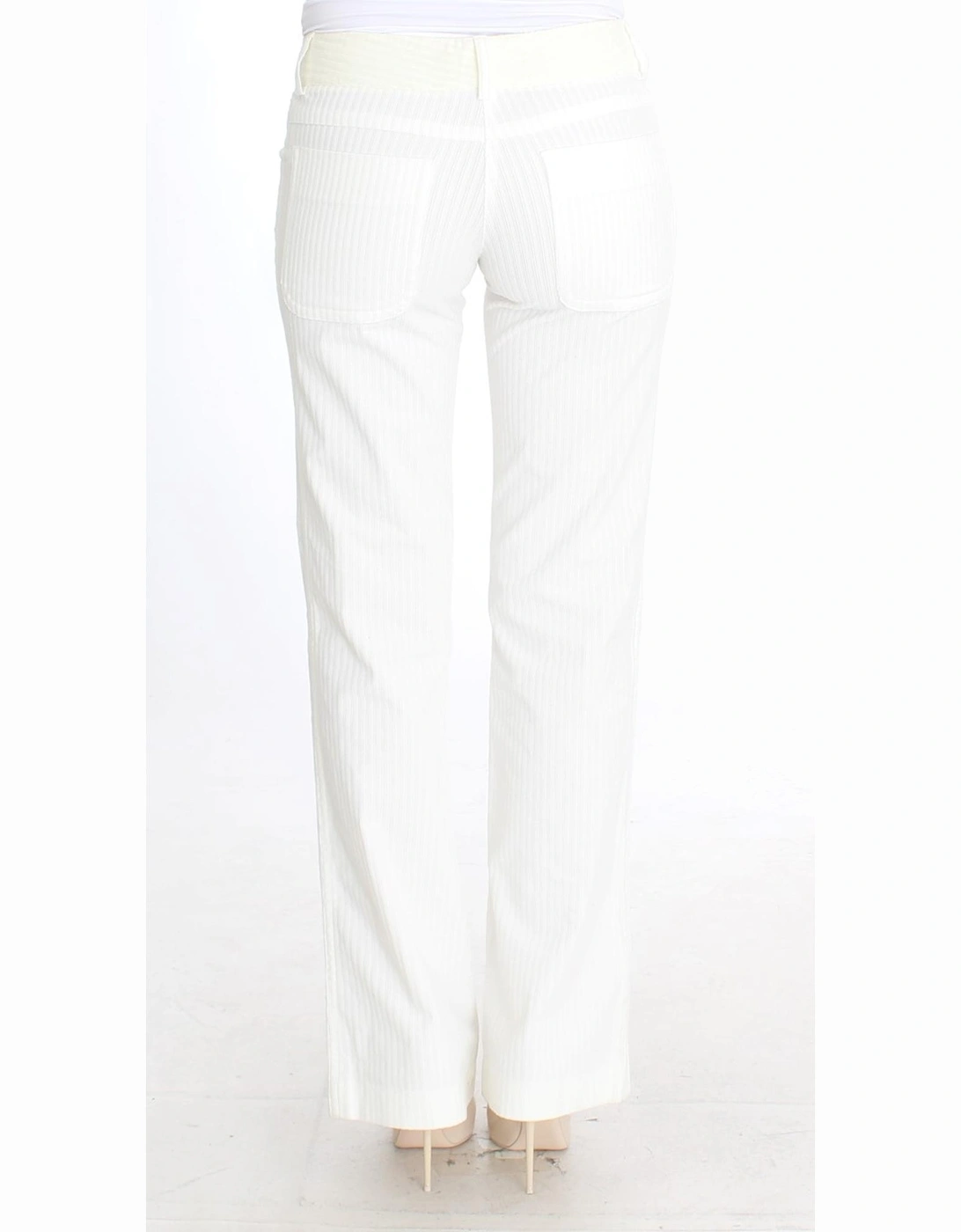 White Pinstripe Trousers Women Jeans