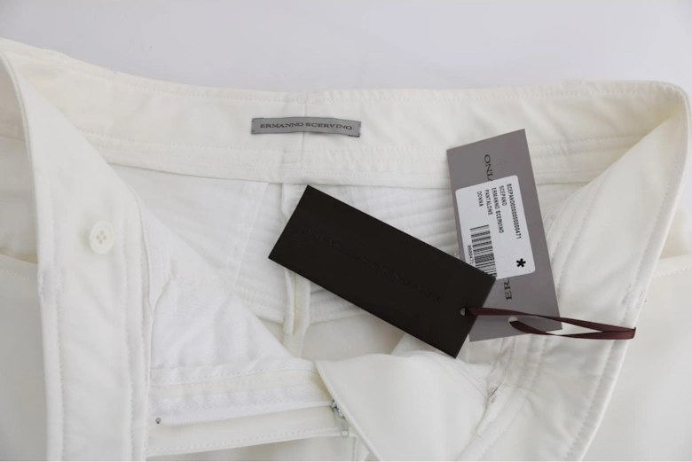 White Panel Trousers Women Jeans