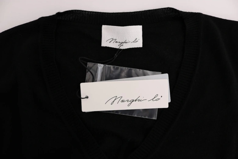 Cropped Cardigan Bow Detail Slim Fit Women - Black Sweaters