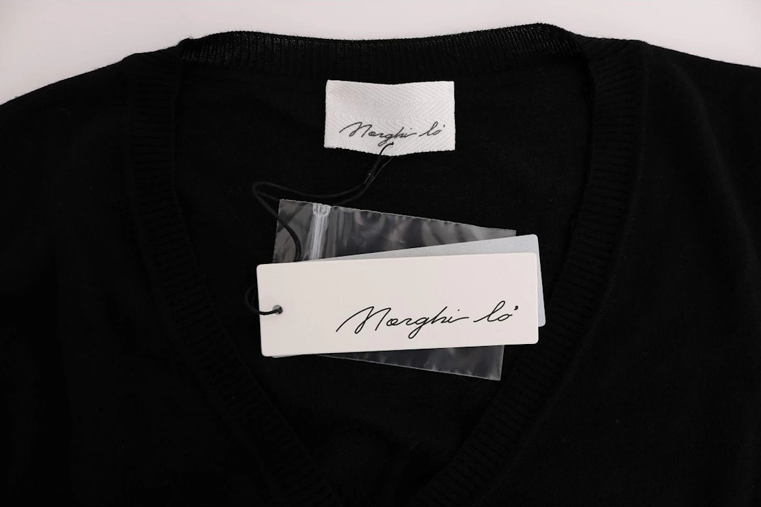 Cropped Cardigan Bow Detail Slim Fit Women - Black Sweaters