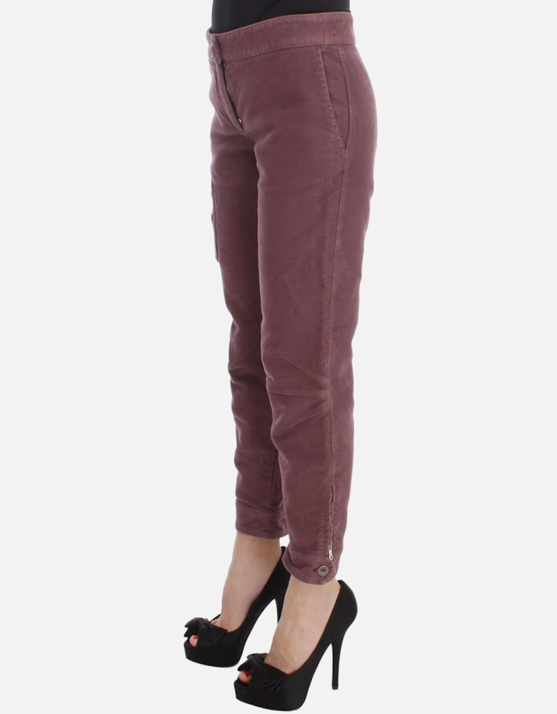 Cropped Cargo Pants Women - Bordeaux Jeans