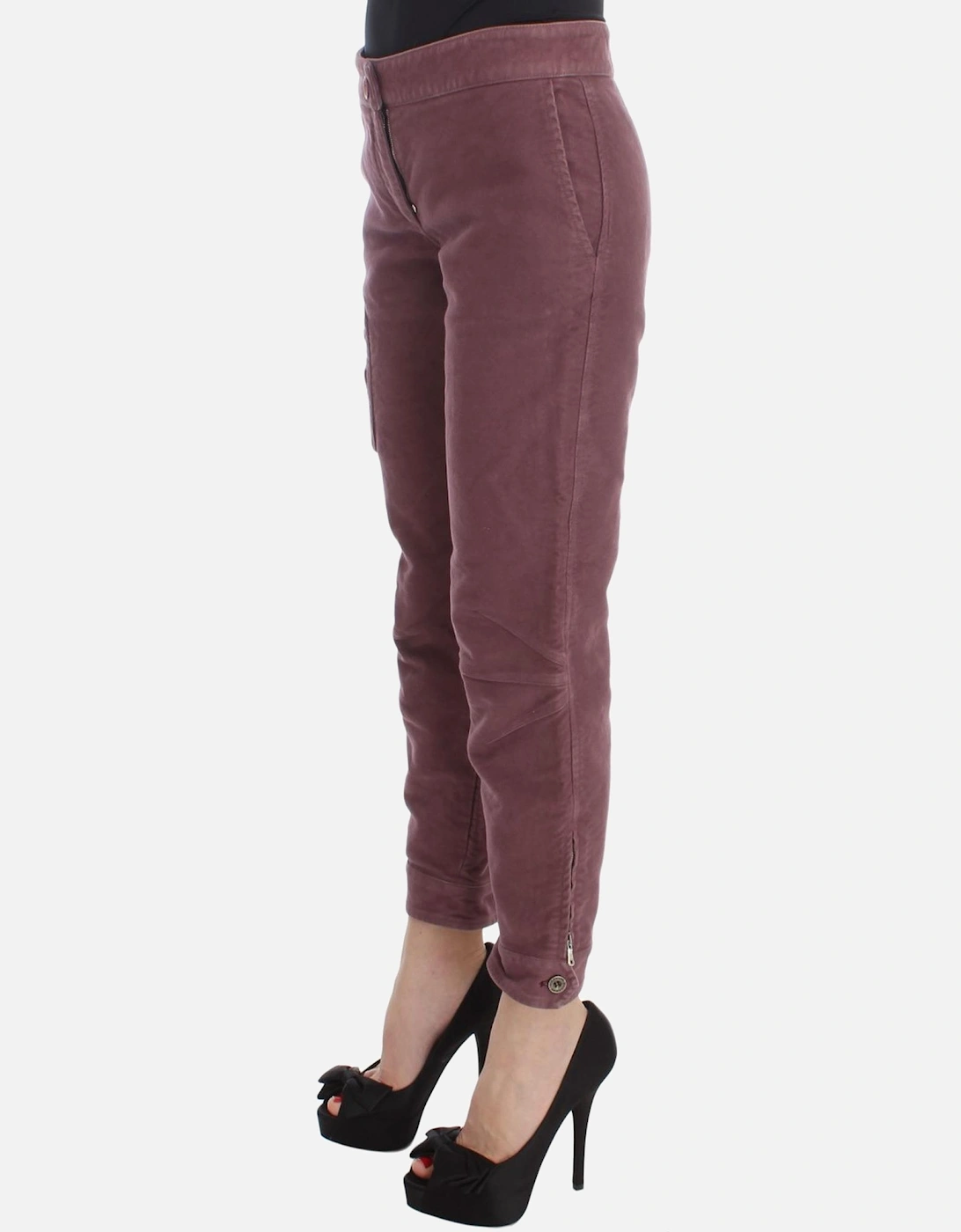 Cropped Cargo Pants Women - Bordeaux Jeans