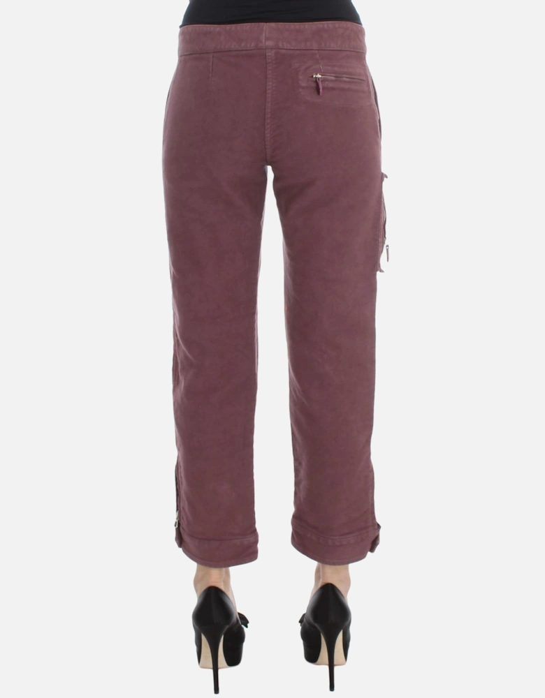 Cropped Cargo Pants Women - Bordeaux Jeans