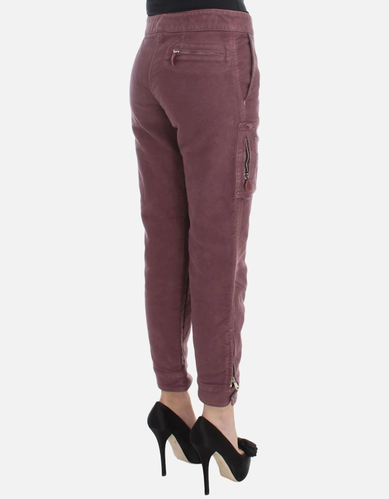 Cropped Cargo Pants Women - Bordeaux Jeans