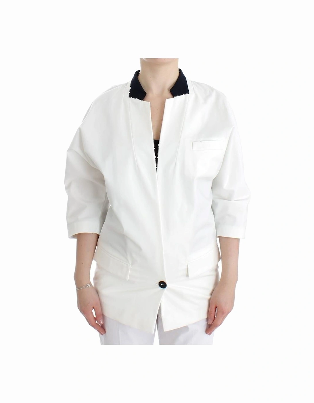 White Blazer ThreeQuarter Sleeves Women Suits, 7 of 6