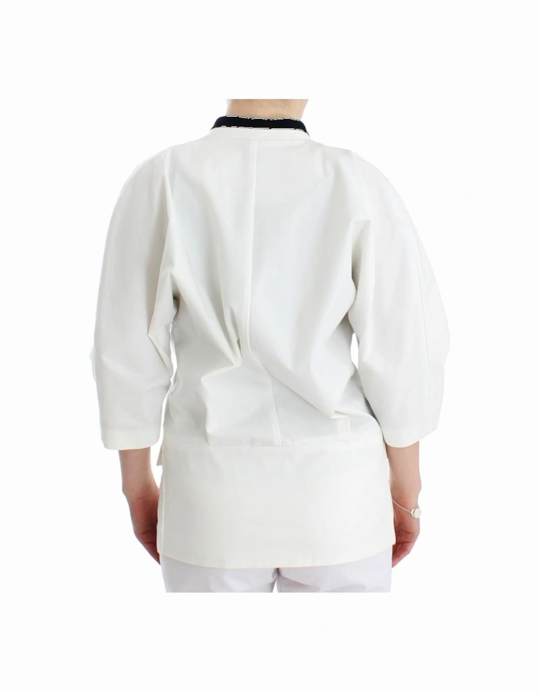 White Blazer ThreeQuarter Sleeves Women Suits
