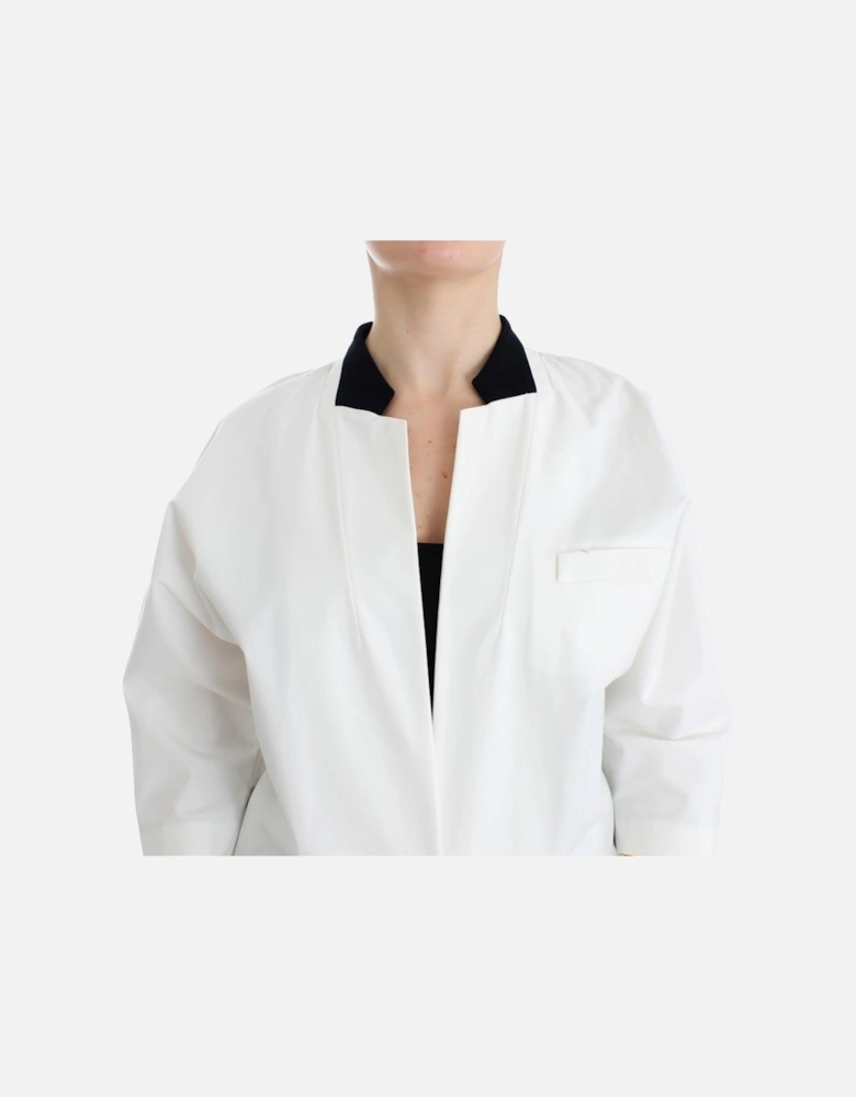 White Blazer ThreeQuarter Sleeves Women Suits