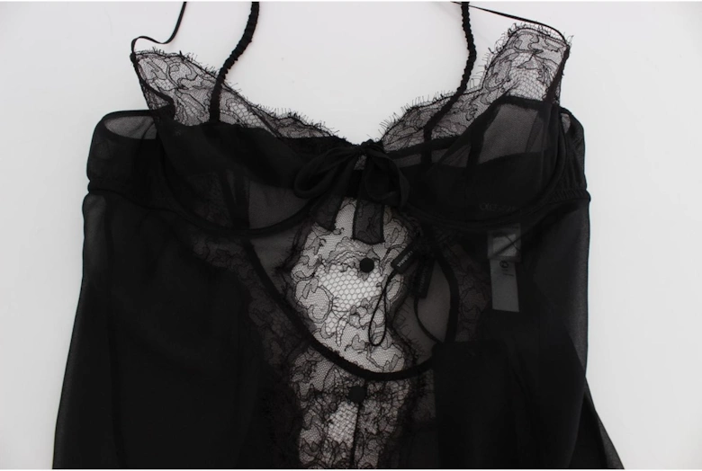Dolce Gabbana Chemise Lace Detail Women - Black Underwear