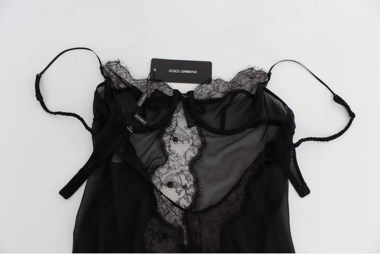 Dolce Gabbana Chemise Lace Detail Women - Black Underwear