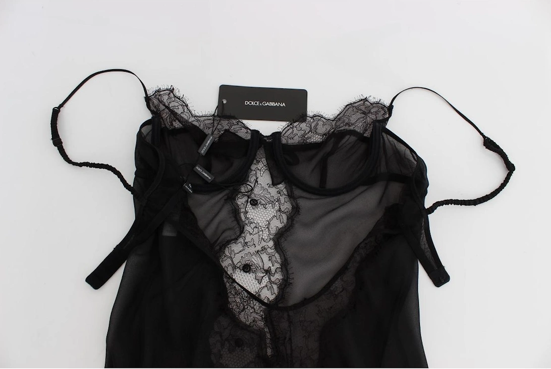 Dolce Gabbana Chemise Lace Detail Women - Black Underwear