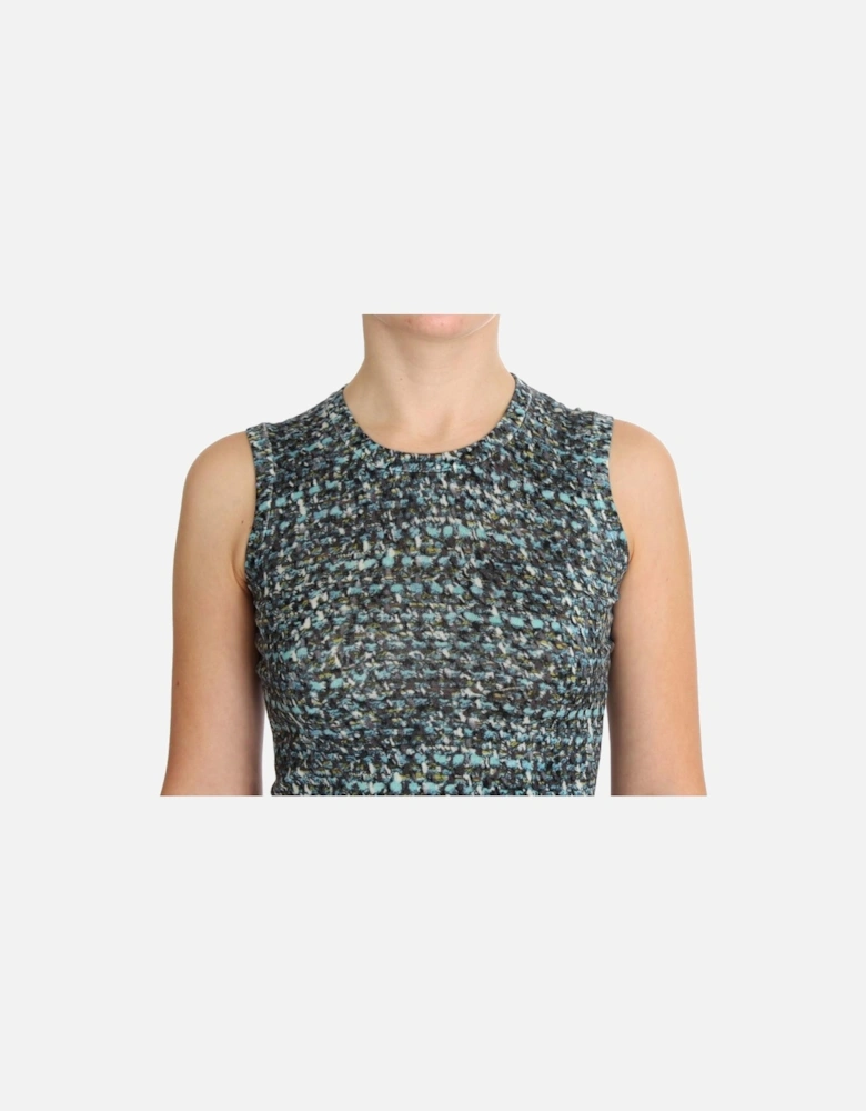 Dolce Gabbana Sleeveless Top Fitted Multicolor Women - Blue T-Shirts