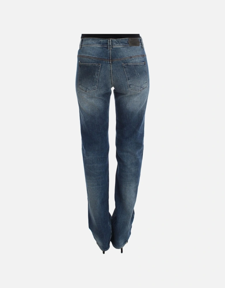 Slim Fit Straight Leg Jeans Women - Blue Jeans