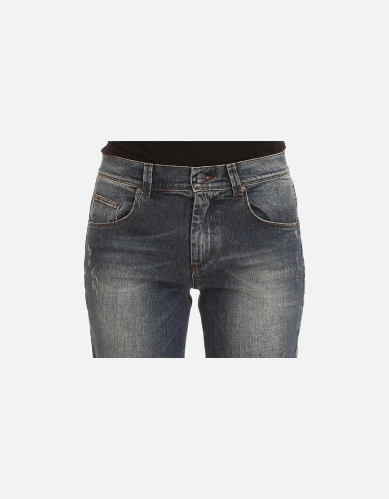 Slim Fit Straight Leg Jeans Women - Blue Jeans