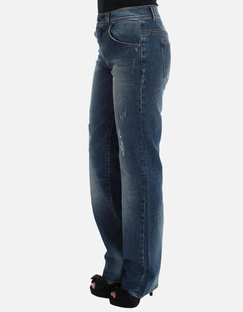 Slim Fit Straight Leg Jeans Women - Blue Jeans
