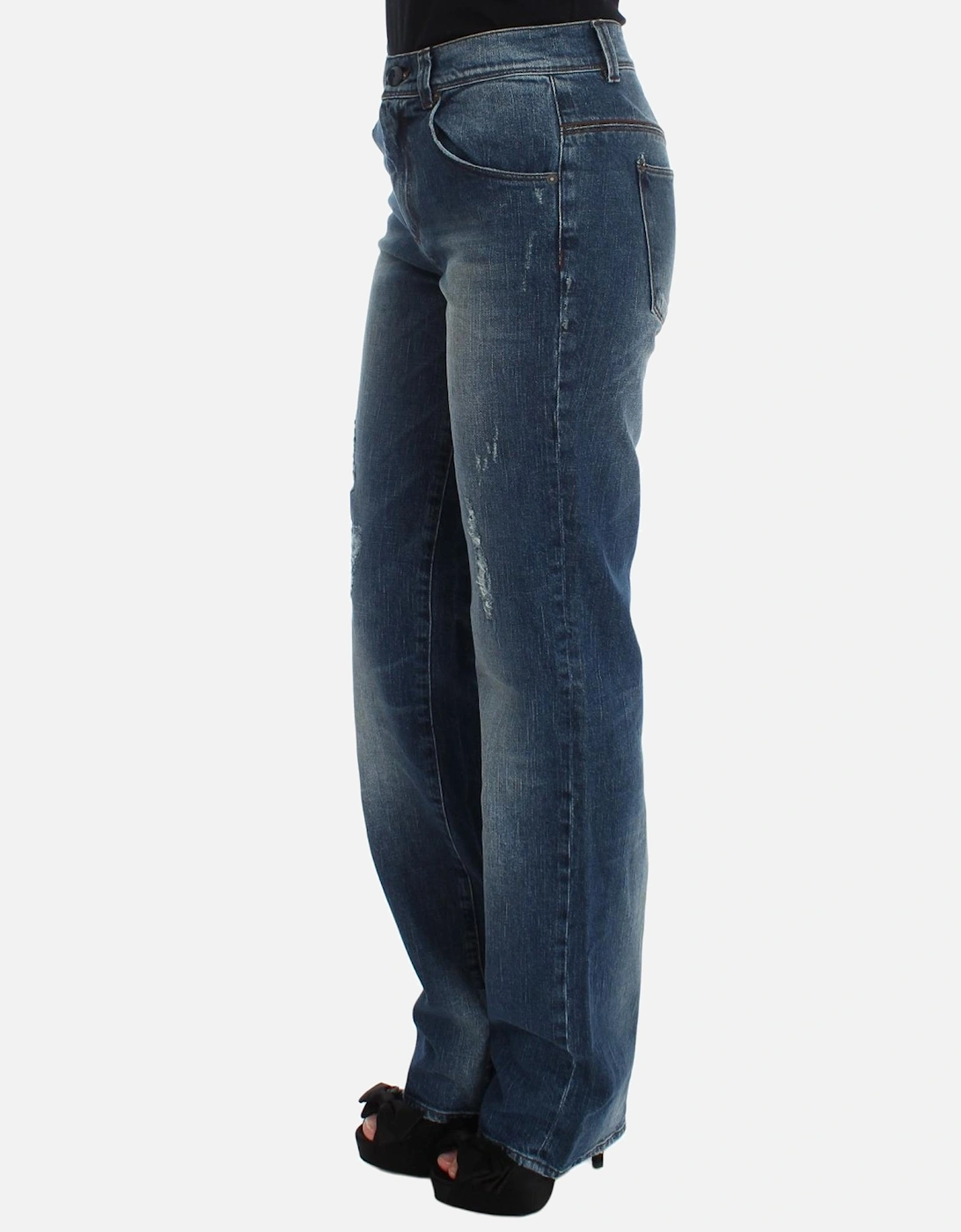 Slim Fit Straight Leg Jeans Women - Blue Jeans