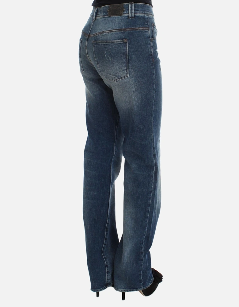 Slim Fit Straight Leg Jeans Women - Blue Jeans