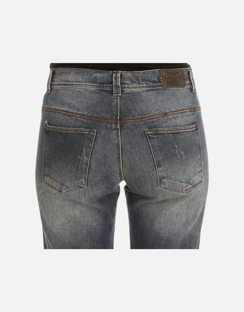 Slim Fit Straight Leg Jeans Women - Blue Jeans