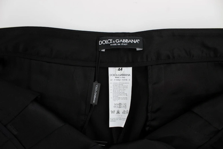 Lace Detail Trousers Cropped Style Women - Black Jeans