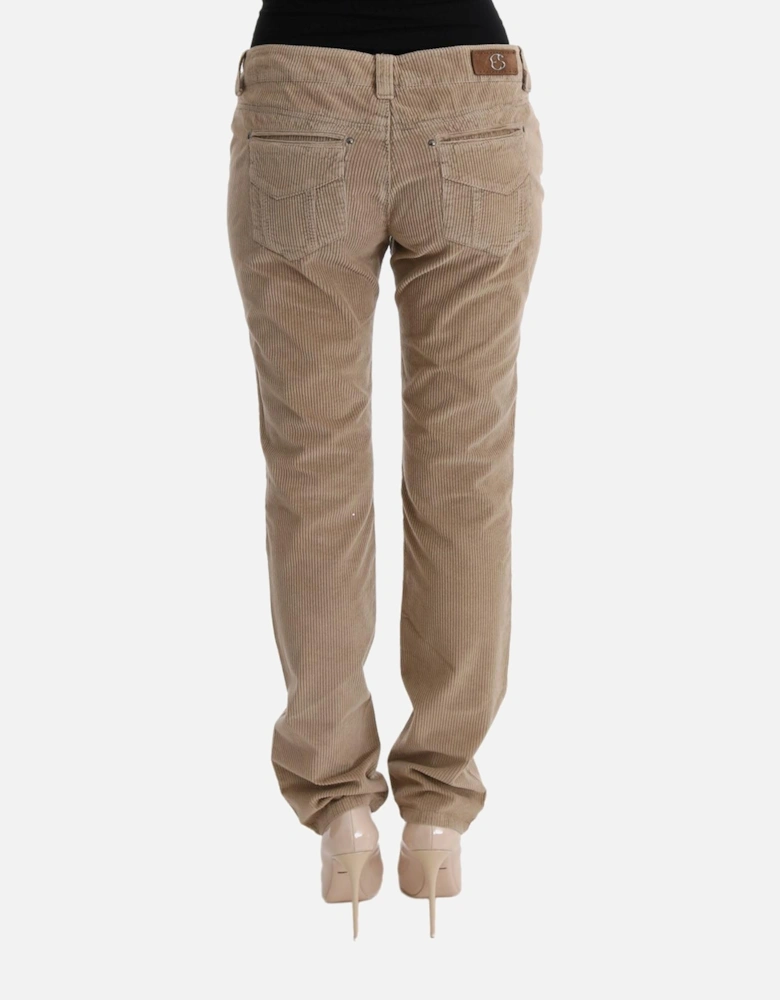 Corduroy Pants Casual Style Women - Beige Jeans