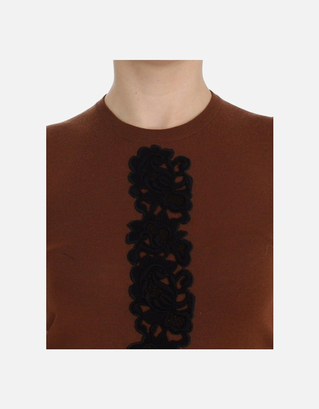 Dolce Gabbana Floral Knit Top Sleeveless Women - Beige Sweaters