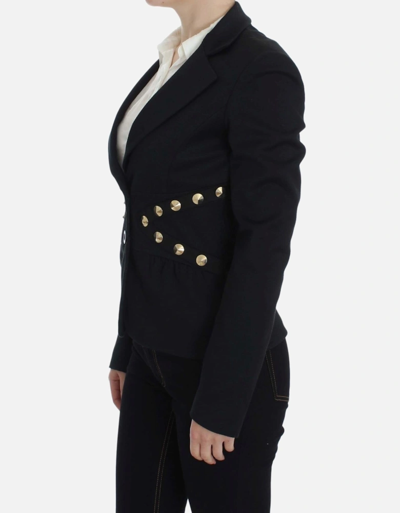 Blazer Long Sleeves Studded Detail Women - Black Suits