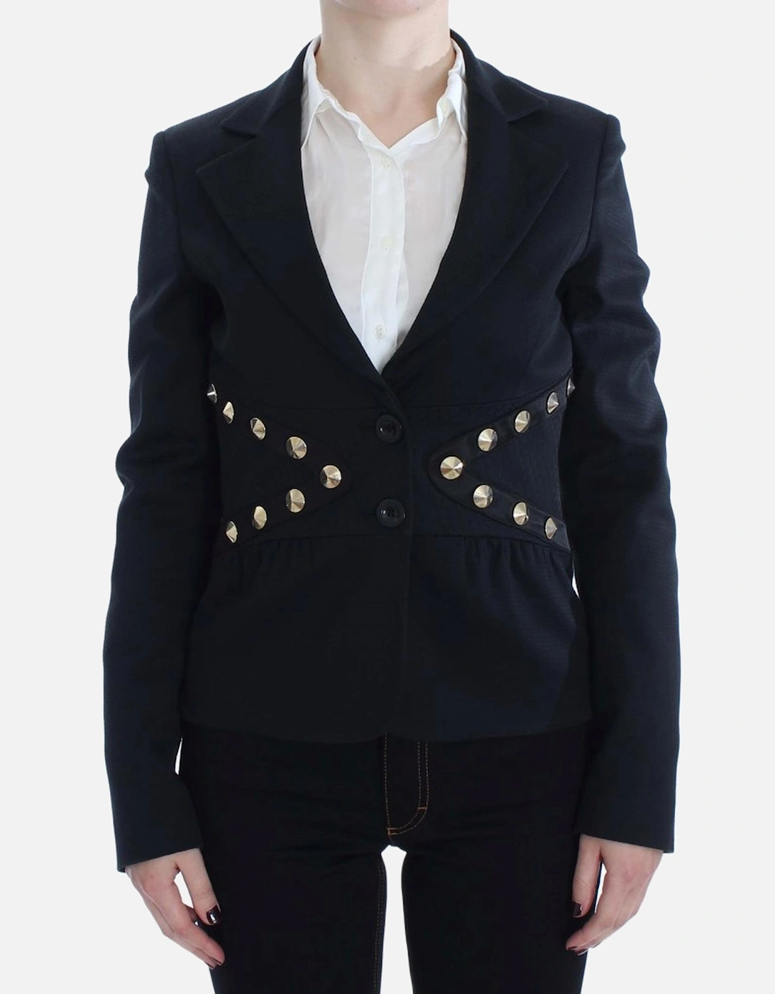 Blazer Long Sleeves Studded Detail Women - Black Suits, 7 of 6