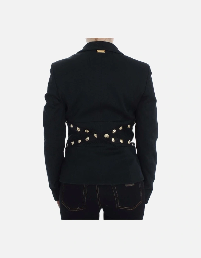 Blazer Long Sleeves Studded Detail Women - Black Suits