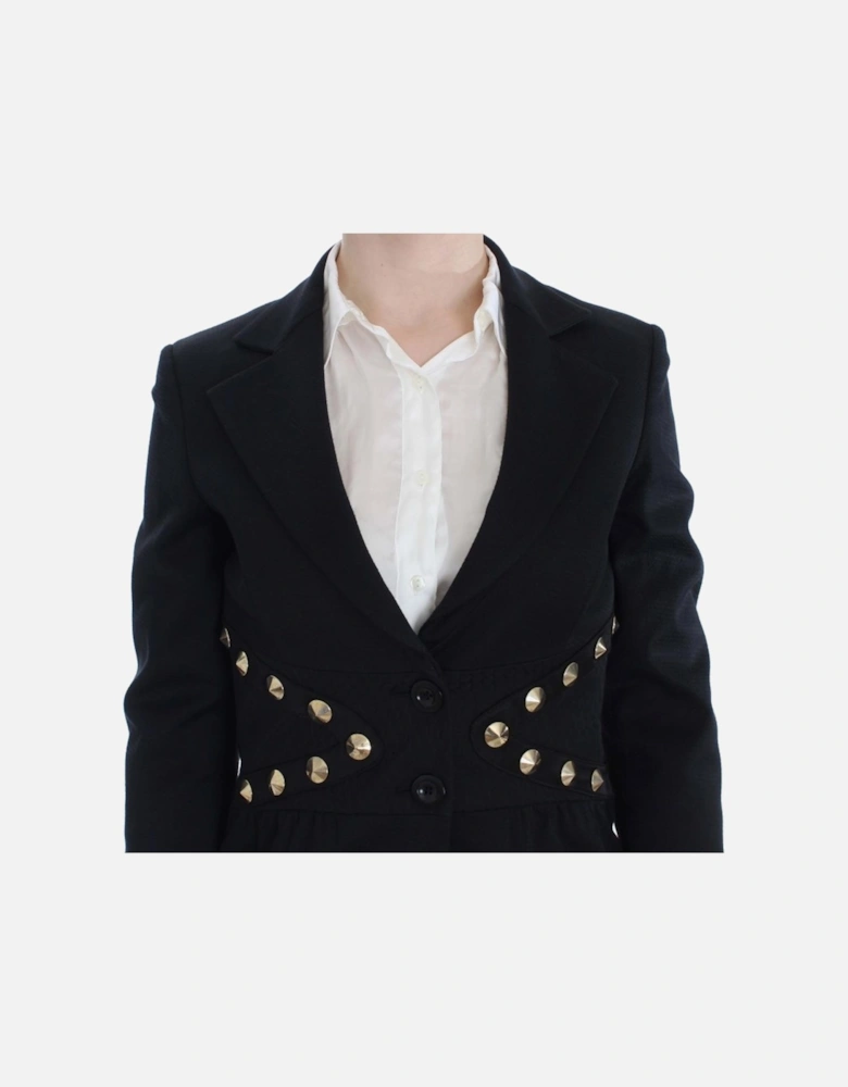 Blazer Long Sleeves Studded Detail Women - Black Suits
