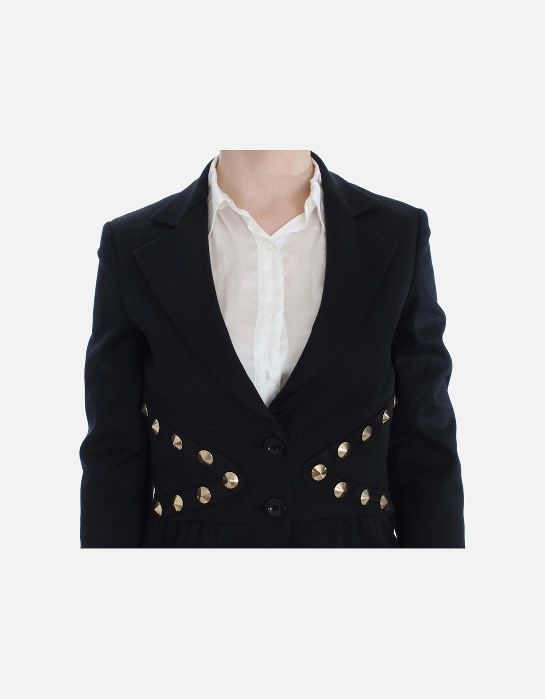 Blazer Long Sleeves Studded Detail Women - Black Suits