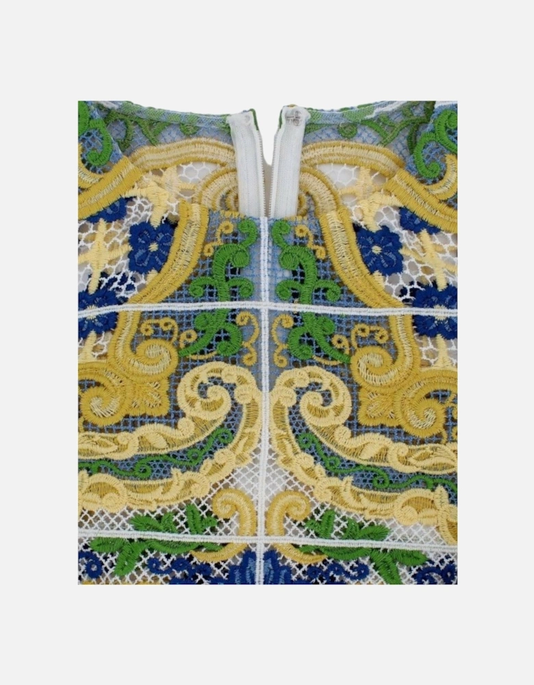 Dolce Gabbana Sleeveless Embroidered Top Women - Multicolor Sweaters