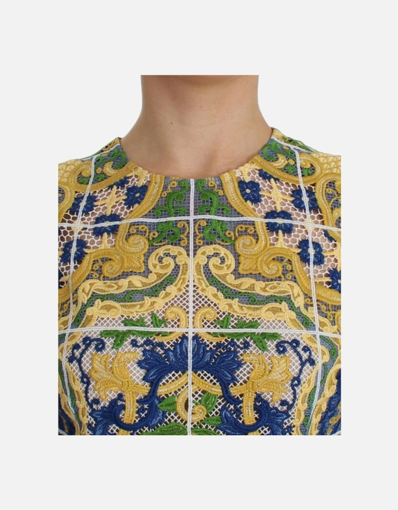 Dolce Gabbana Sleeveless Embroidered Top Women - Multicolor Sweaters