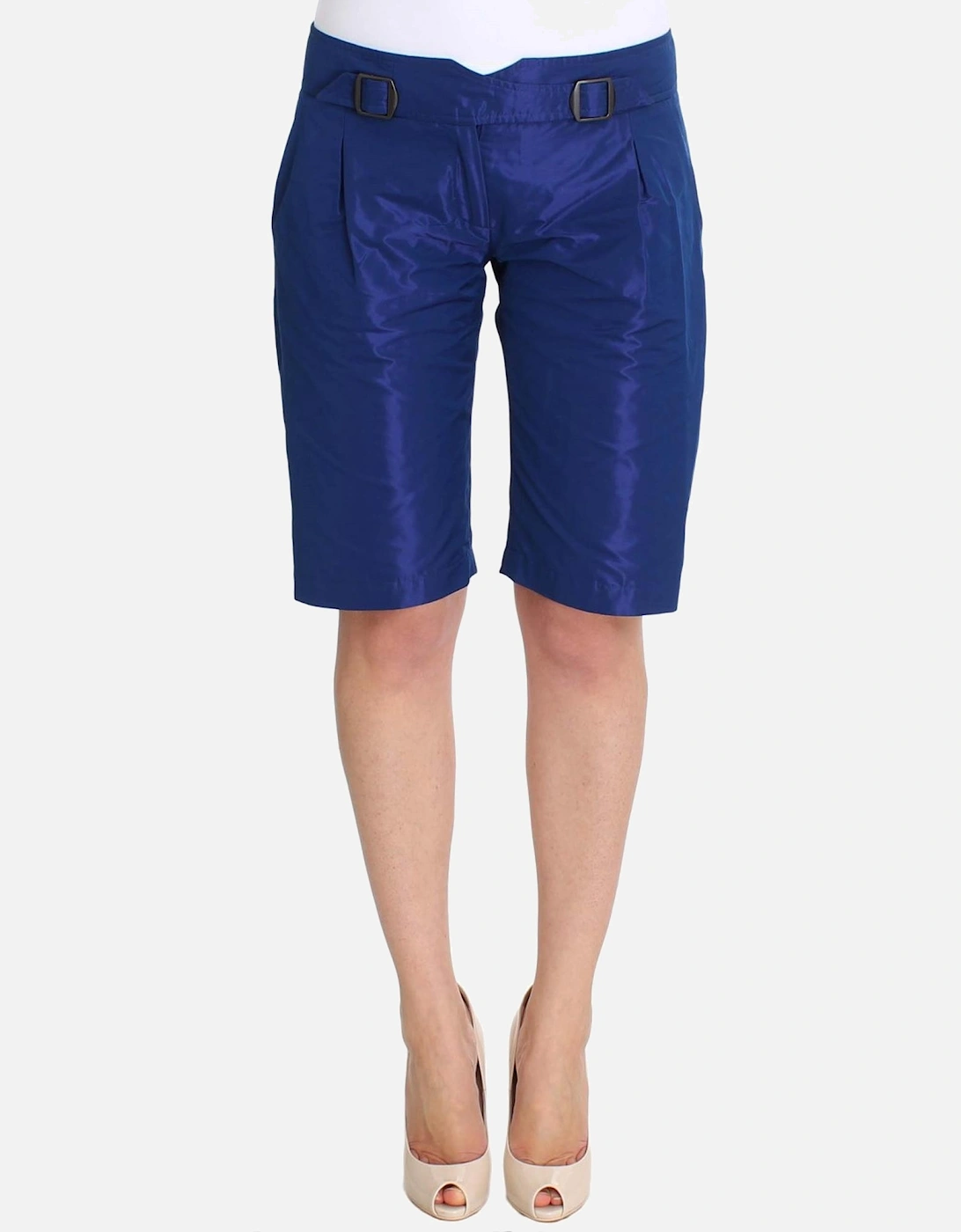 Bermuda Shorts Pleated Belted Women - Blue, 7 of 6