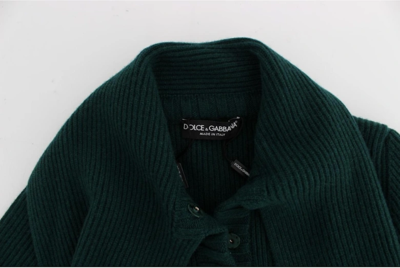 Dolce Gabbana Cardigan Long Sleeves High Neck Women - Green Sweaters