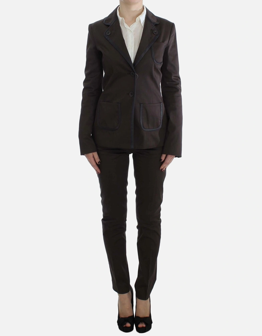 Brown Pantsuit Tailored Professional Look Women Suits, 7 of 6