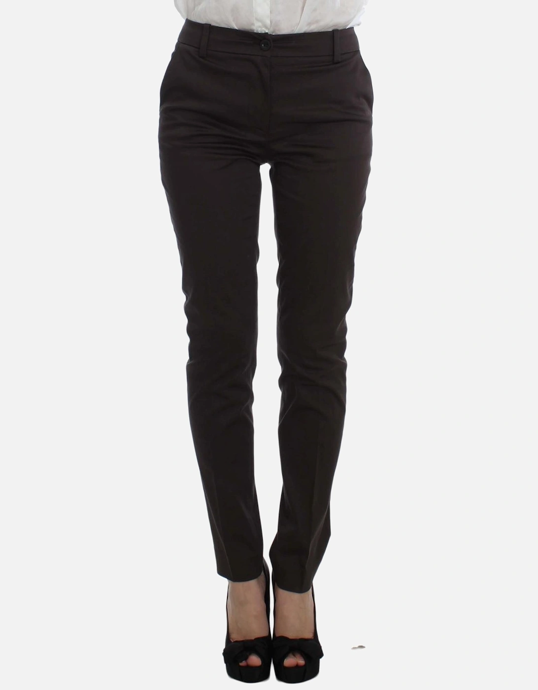 Brown Pantsuit Tailored Professional Look Women Suits