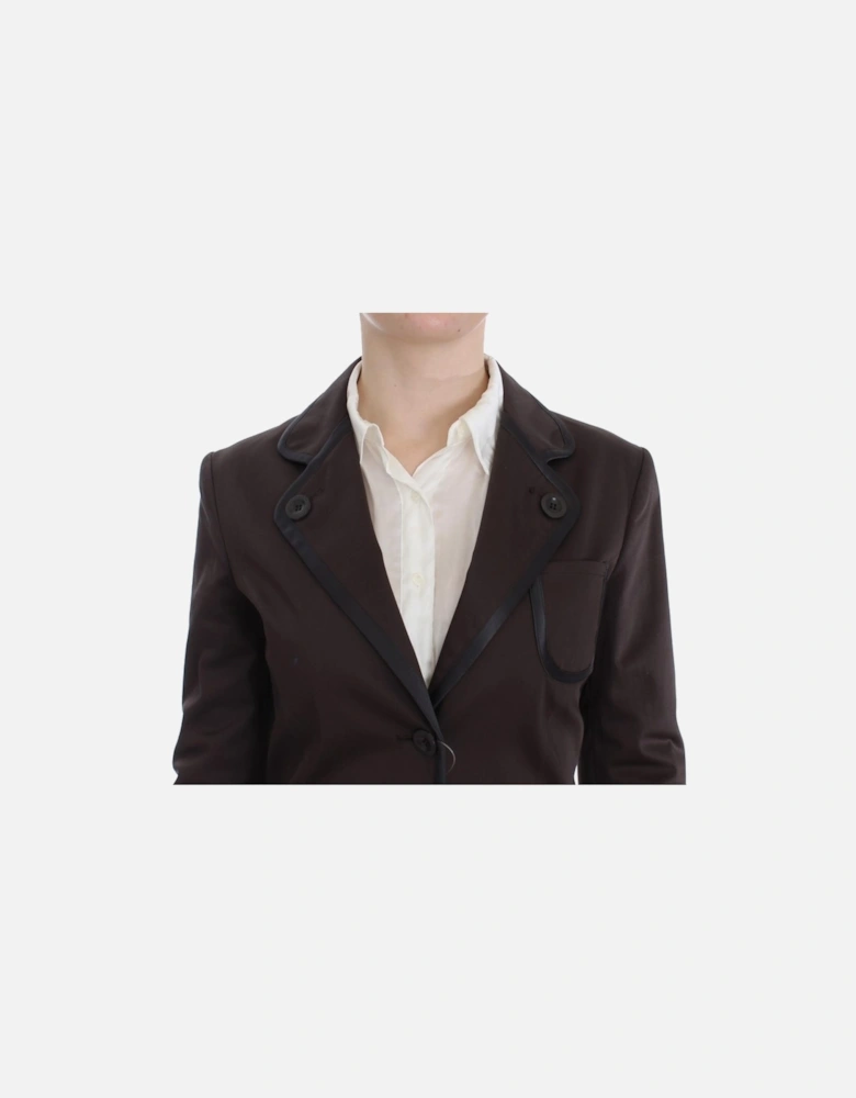 Brown Pantsuit Tailored Professional Look Women Suits
