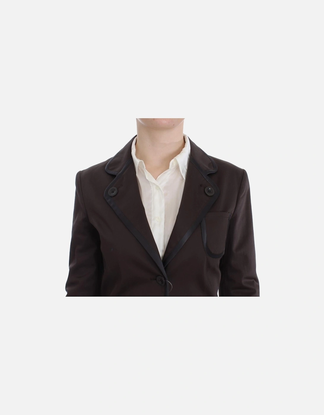 Brown Pantsuit Tailored Professional Look Women Suits