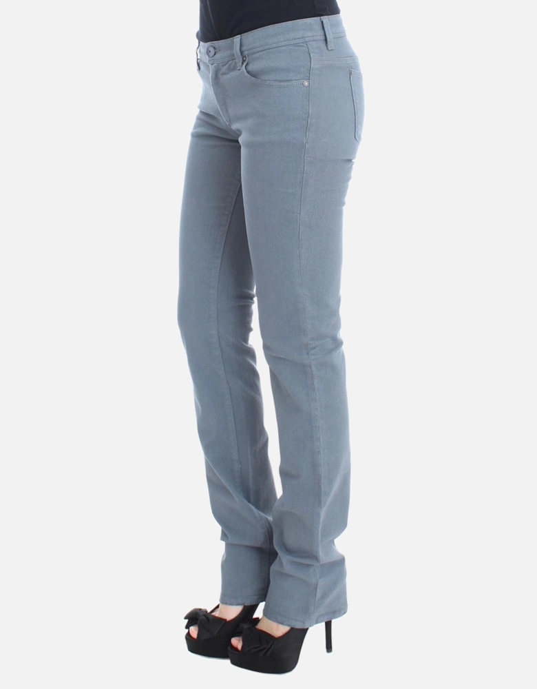 Grey Jeans Straight Leg Women - Blue Jeans