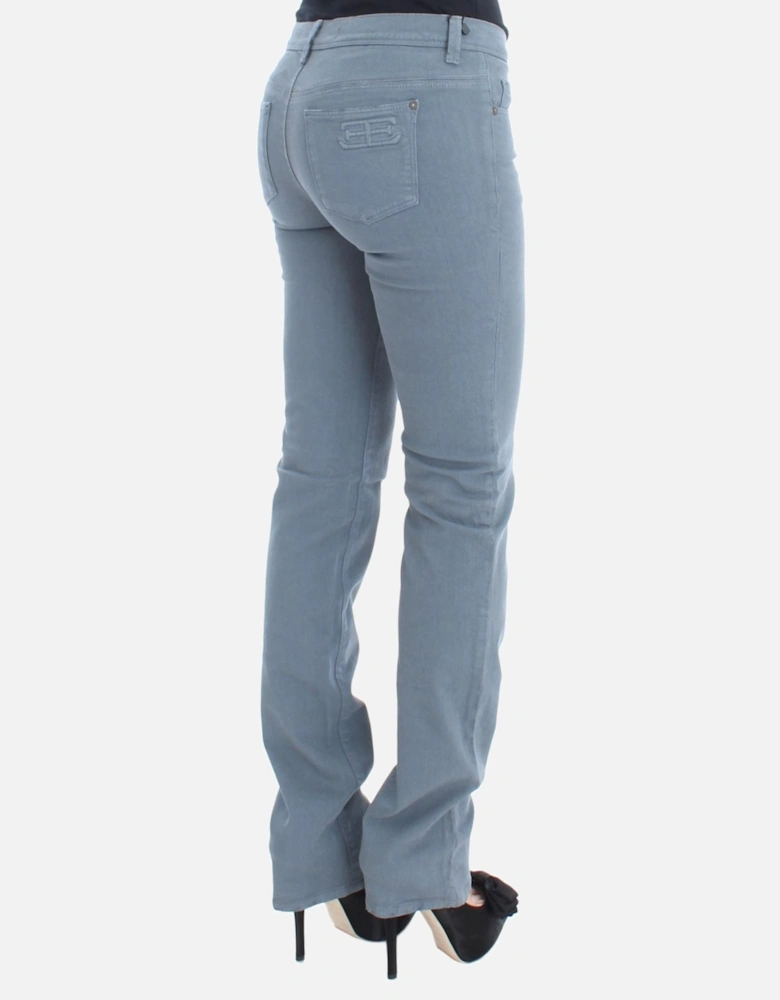 Grey Jeans Straight Leg Women - Blue Jeans