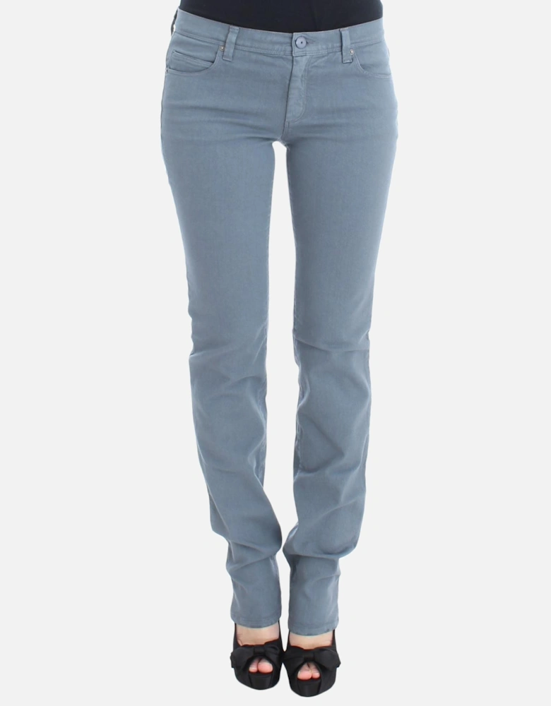 Grey Jeans Straight Leg Women - Blue Jeans
