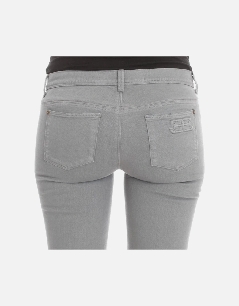 Grey Jeans Straight Leg Women - Blue Jeans