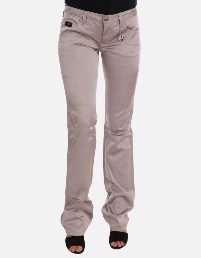 Pants Straight Leg Women - Beige Jeans