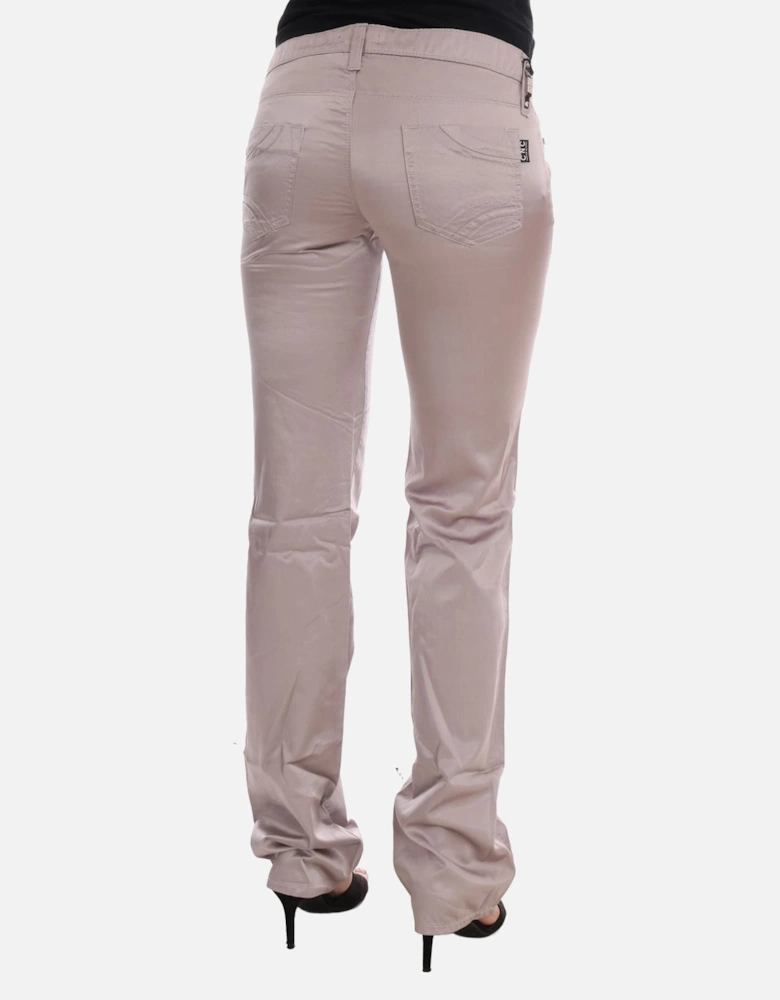 Pants Straight Leg Women - Beige Jeans