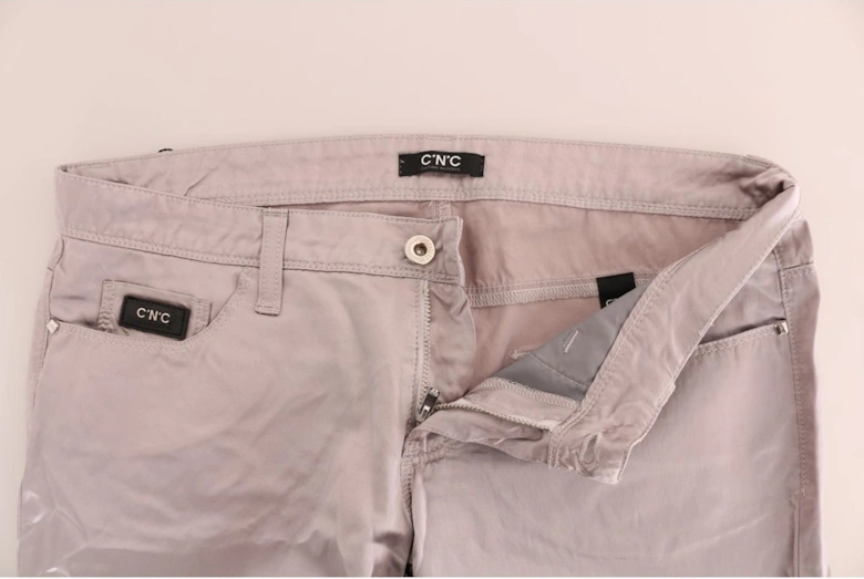 Pants Straight Leg Women - Beige Jeans