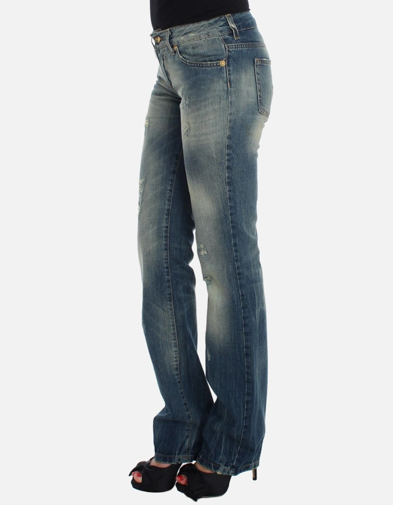 Distressed Jeans Ripped Style Women - Blue Jeans