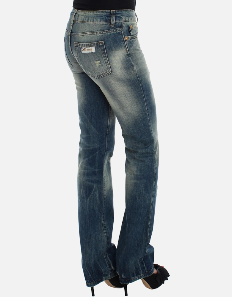 Distressed Jeans Ripped Style Women - Blue Jeans